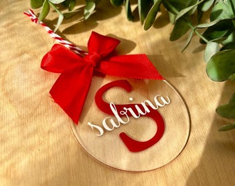 Pallina di Natale in plexiglass personalizzata con nome