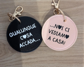 Portachiavi Coppia Personalizzato con frase e iniziali