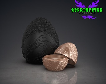 3D Printable Dragon Egg STL File: Relic Fantasy Decor (Digital Download)