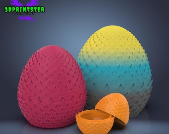 Majestic Dragon Egg STL File: 3D Printing Fantasy Decor (Digital File)