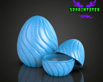 Plüsch-Drachenei STL: 3D-druckbare Fantasy-Dekoration (digitale Datei)