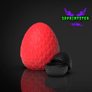Flame Dragon Egg STL File: 3D Printing Fantasy Decor (Digital Download)