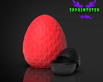 Flame Dragon Egg STL File: 3D Printing Fantasy Decor (Digital Download)