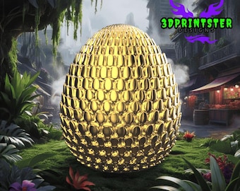 STL-Datei für ein goldenes Drachenei | 3D-druckbares Fantasy-Modell | Digitaler Download für 3D-Drucker und 3D-Begeisterte