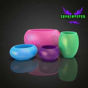 Spire Designer Vase STL File for 3D Printing | Modern Home Decor | Digital Download