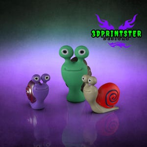 Whimsical Snail 3D Printing STL File – Digital Download for Cute Decorative Figurine & DIY Craft Project