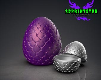 Scaleborn Dragon Egg |  STL Digital Download | 3D Print Model for Tabletop & Collectors | Gift
