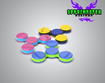 3D Printable Tri Fidget Spinner STL File: Stress Relief Desk Toy
