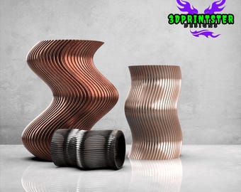 Wavecrest Vase STL File: Elegant 3D Printing Design (Digital Download)