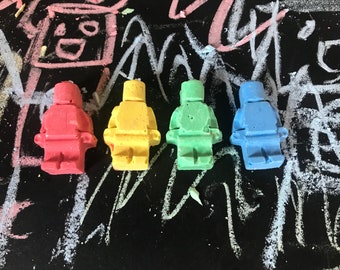 Lego Chalk - Kids Colouring Legos/Pavement Sidewalk Art/Childrens Arts & Crafts/Party Bag Favour/Gift/Present/Blackboard/Chalkboard