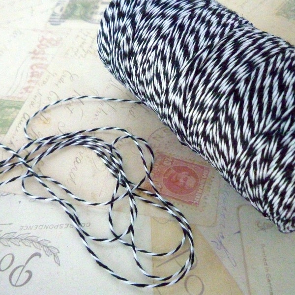 Bakers Twine - Black and White - 10m