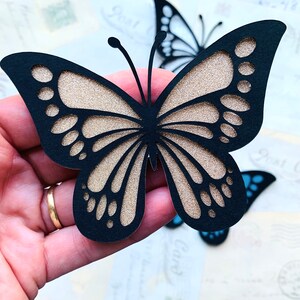 Ritagli a forma di farfalla a due strati, fustelle, assembla da te, creazione di biglietti, scrapbooking, scegli il tuo colore - 10 cm