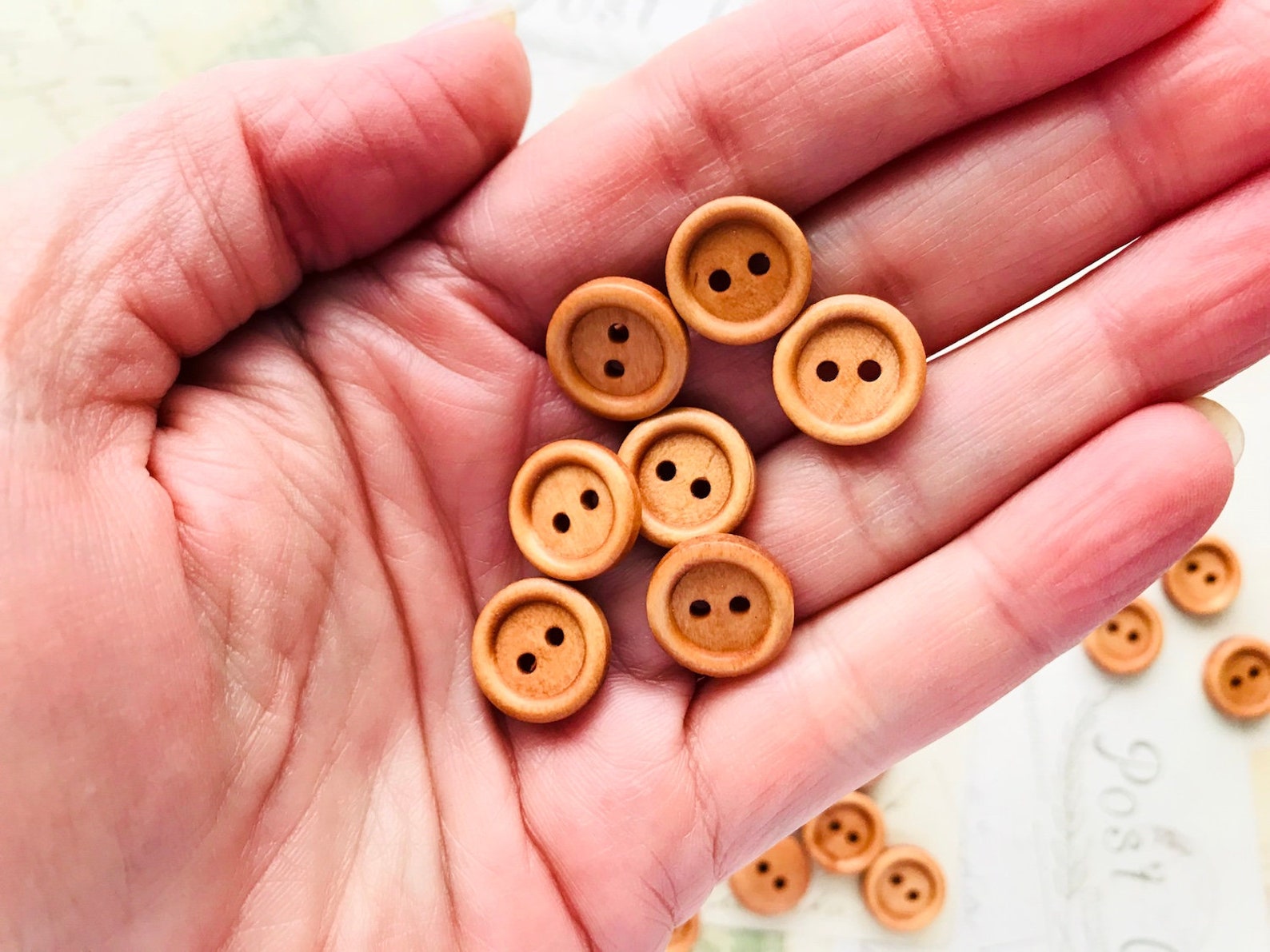 Light Brown Caramel Coloured Round Wooden Buttons 13mm Etsy Australia