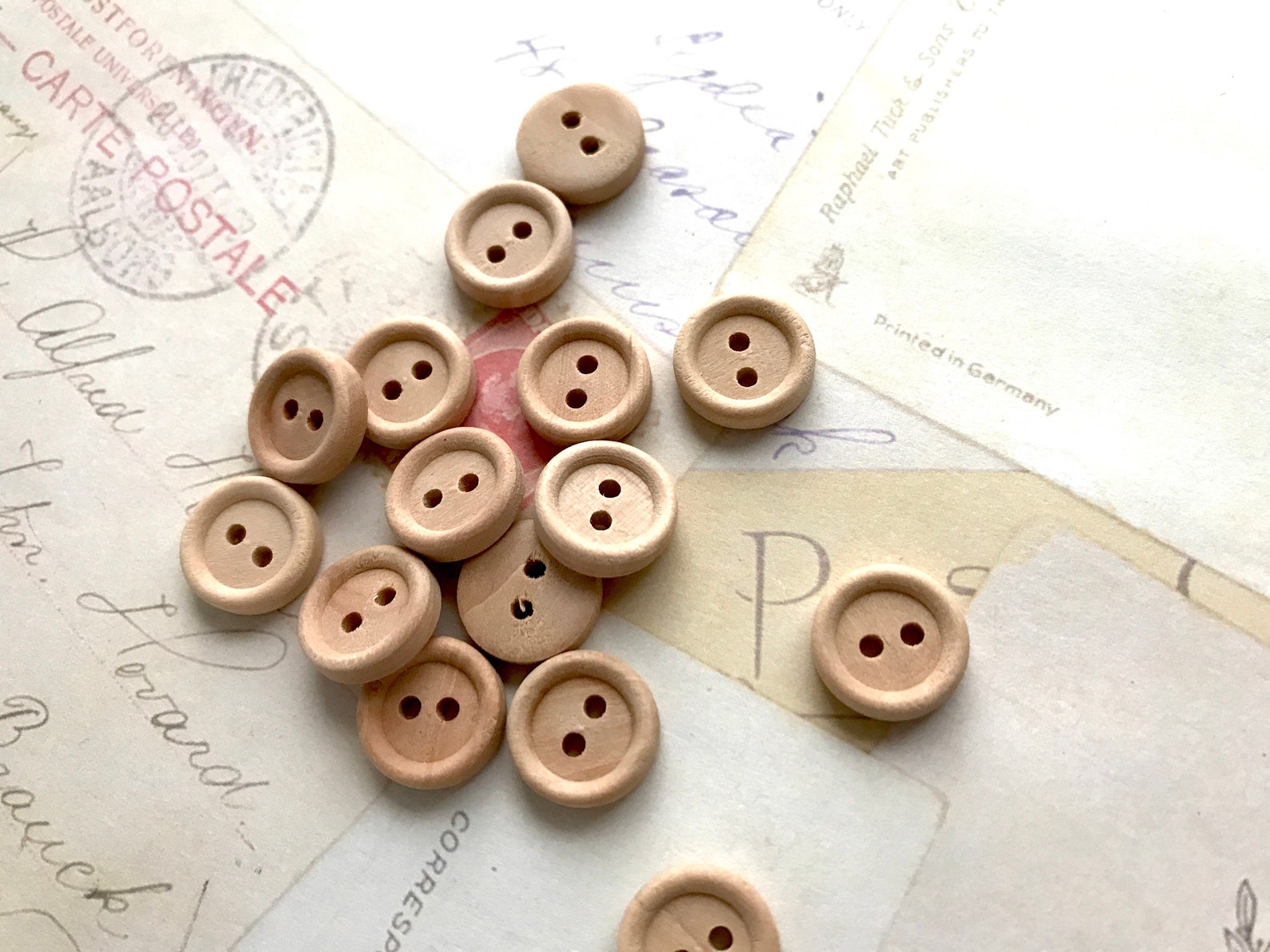 Small Round Buttons SMALL Round Wooden Buttons - 13mm - Etsy