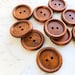Wood Button, ONE INCH Round Dark Wooden Buttons, 25mm, Pack of 50 - Etsy
