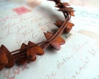 Rusty Wire Primitive Heart Garland - 12 ft - LAST ONES