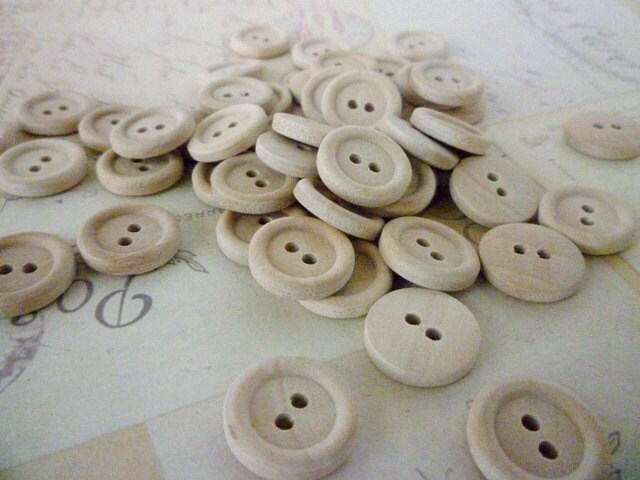 Half Inch Button Round Wooden Buttons, Half Inch, 15mm - Pack of 30 - Etsy