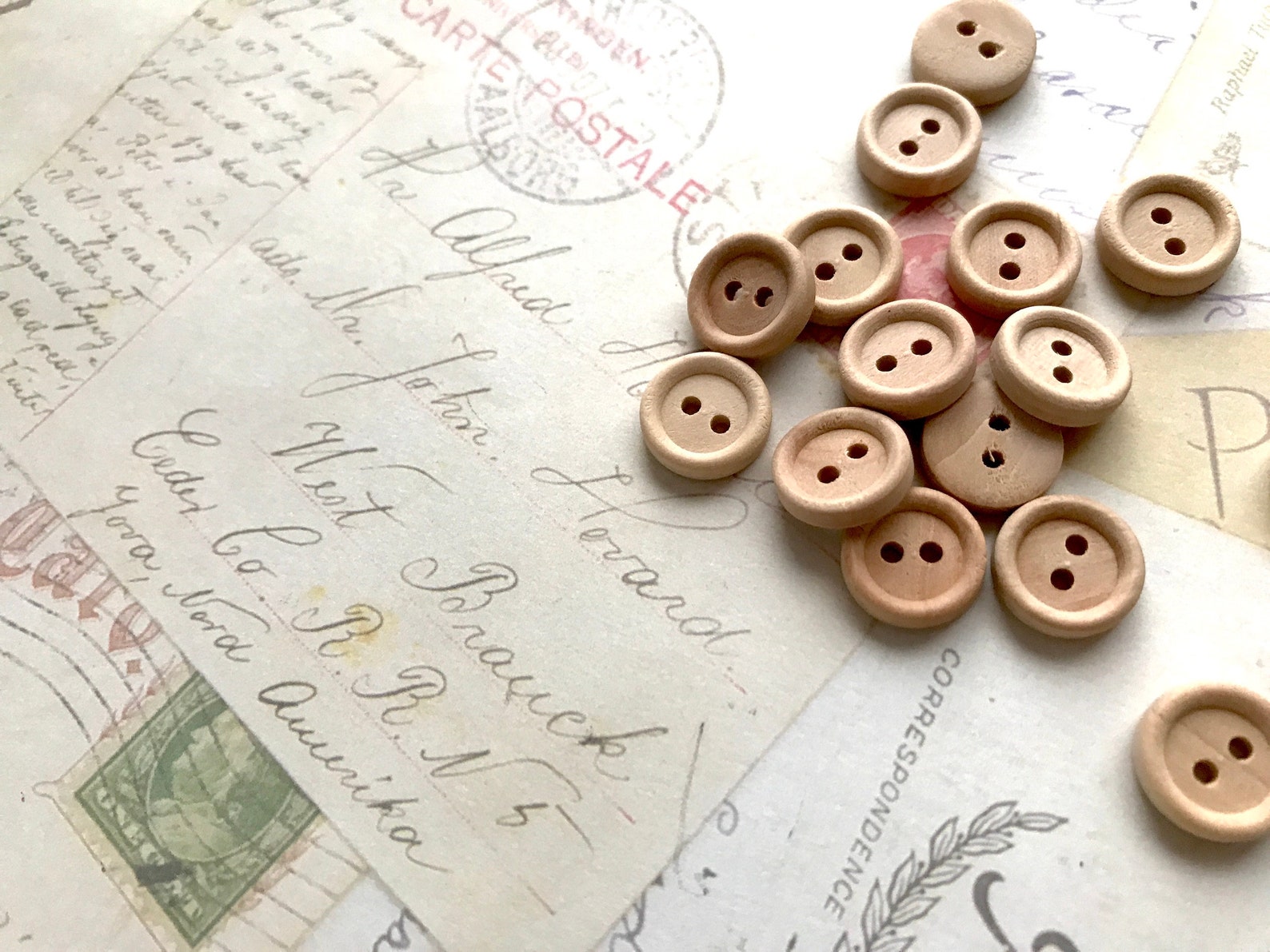 Small Round Buttons SMALL Round Wooden Buttons - 13mm - Etsy