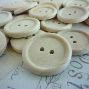One Inch Round Wood Buttons, 25mm - Etsy