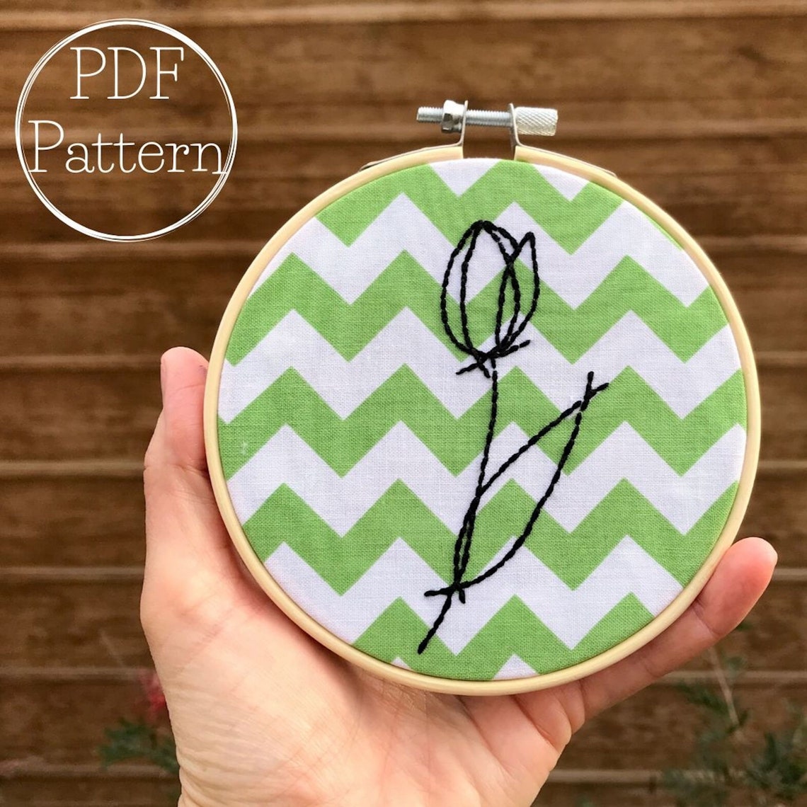 Tulip Embroidery Pattern PDF Beginner Embroidery Pattern Etsy