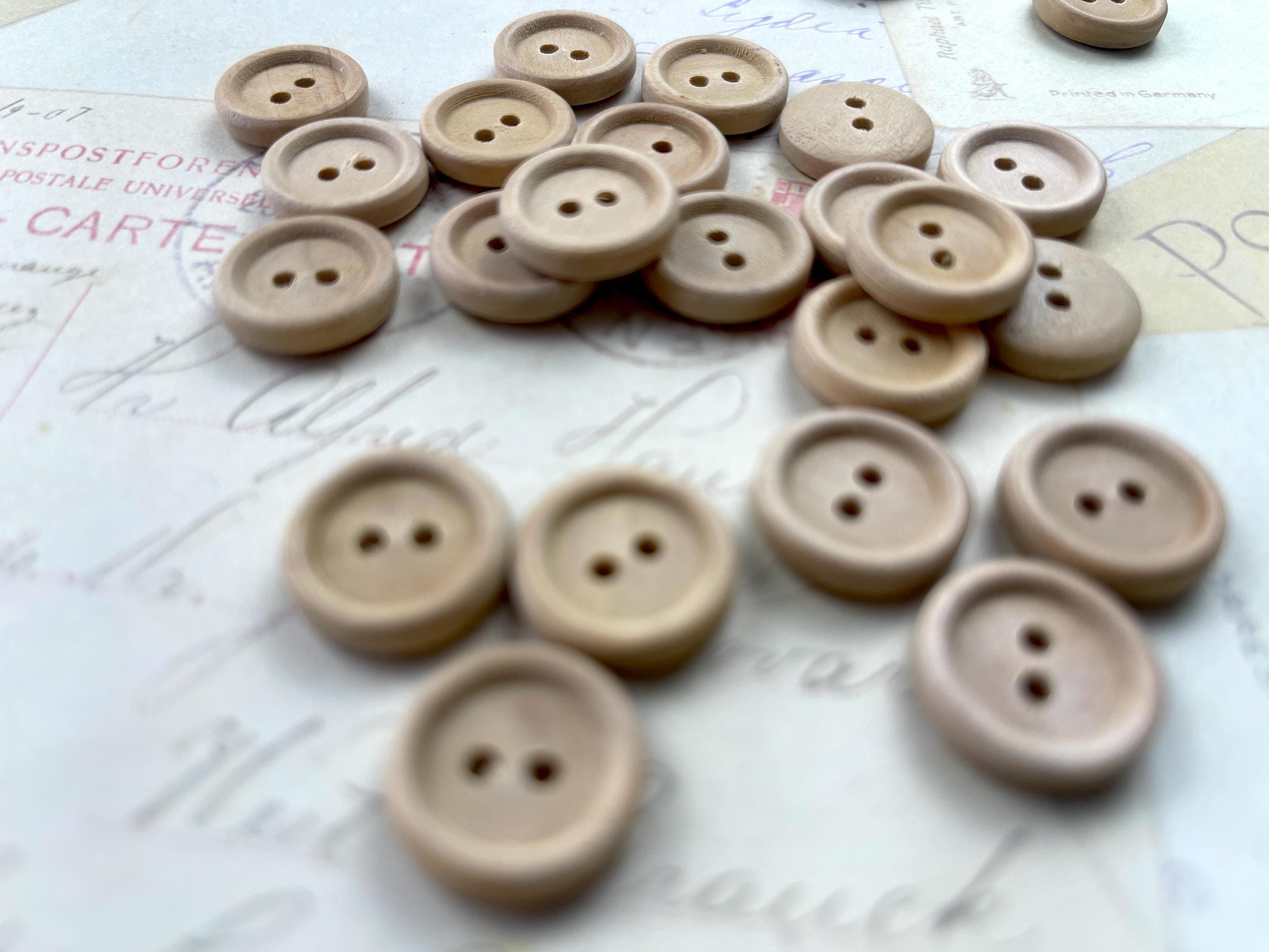 Half Inch Button Round Wooden Buttons, Half Inch, 15mm - Pack of 50 - Etsy