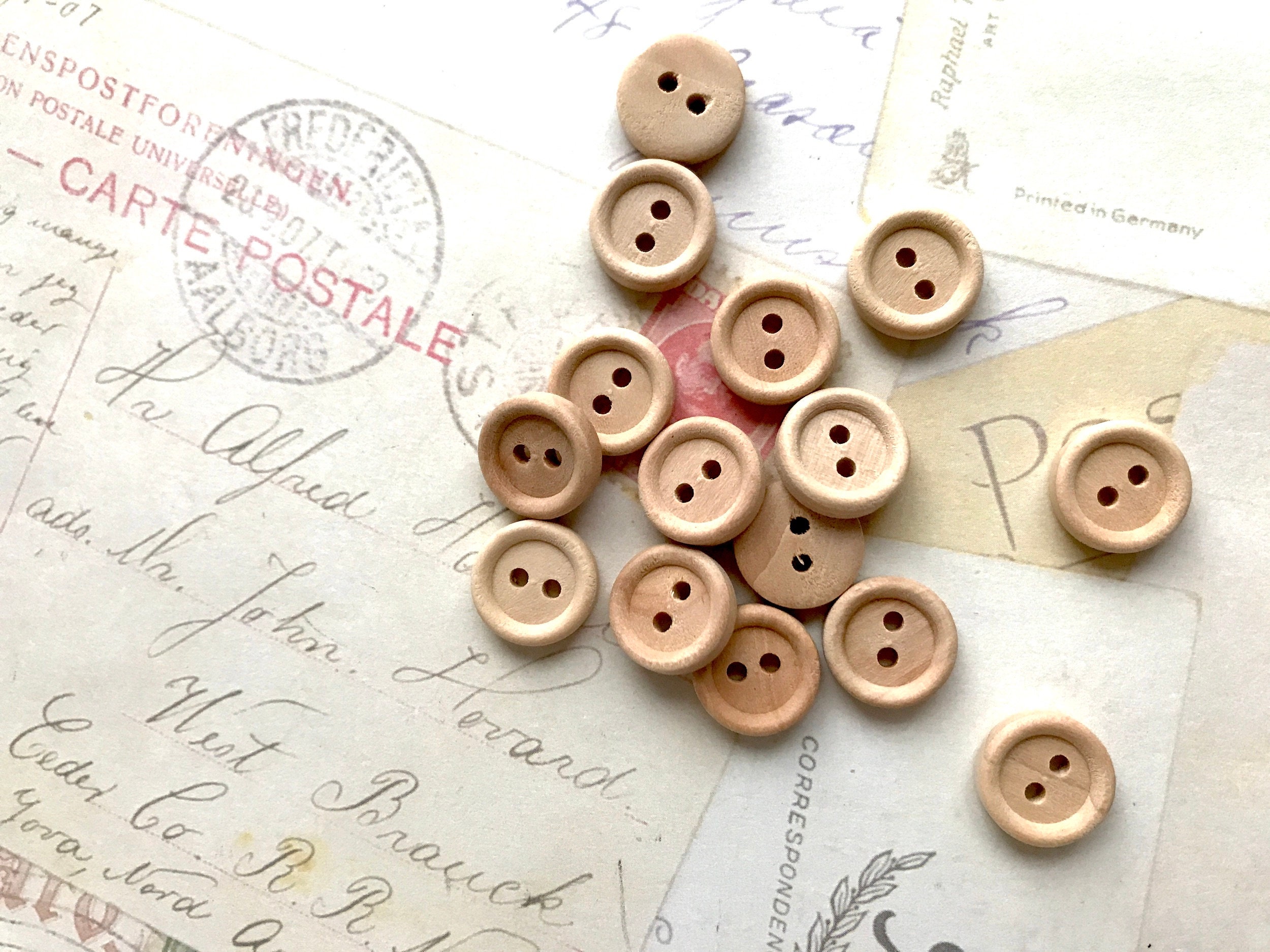 Small Round Buttons SMALL Round Wooden Buttons - 13mm - Etsy