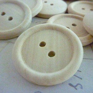 One Inch Round Wood Buttons, 25mm - Etsy
