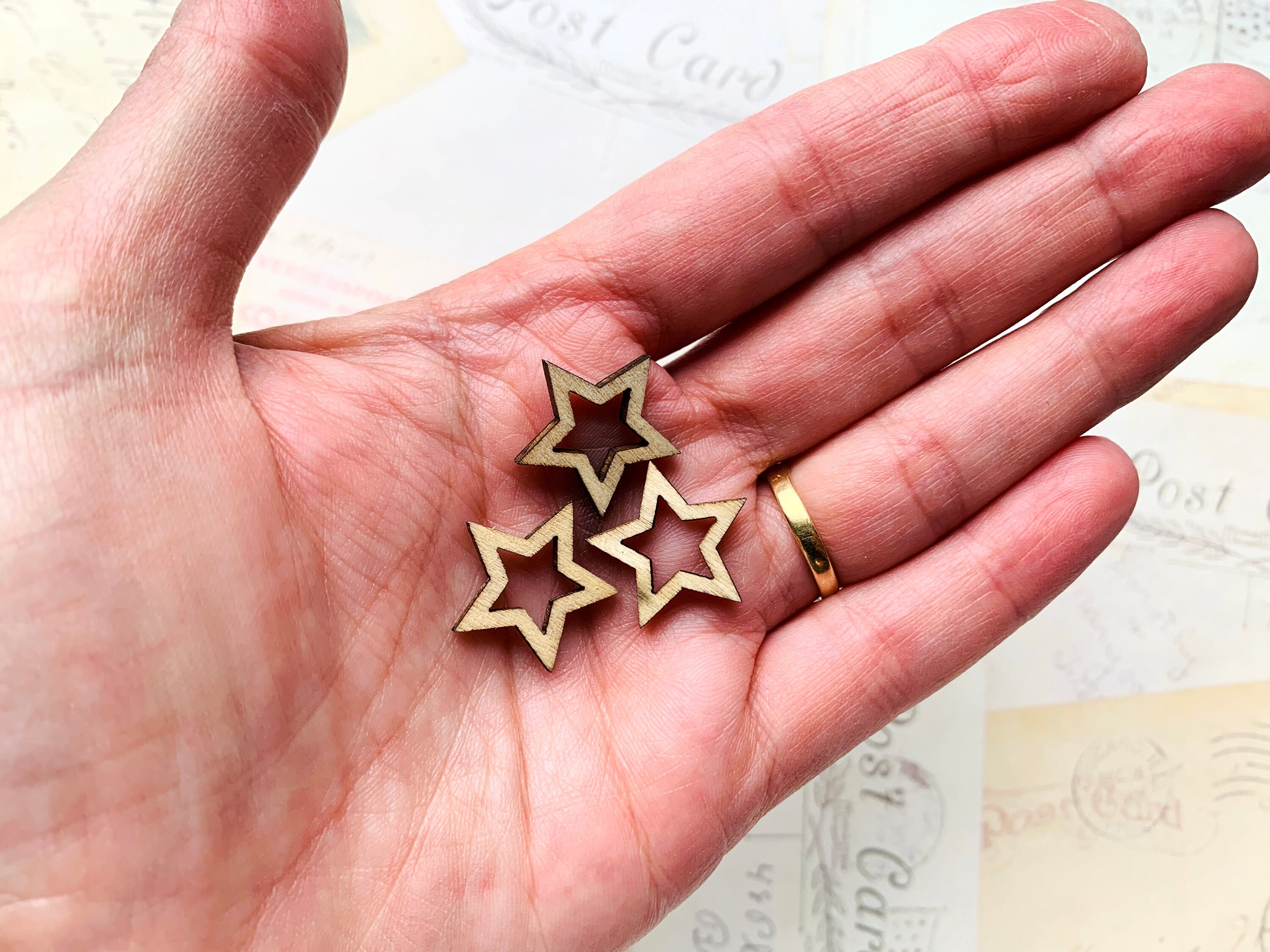 Wooden Star Cutouts Cute Stars 20mm Pack of 10 Etsy Australia