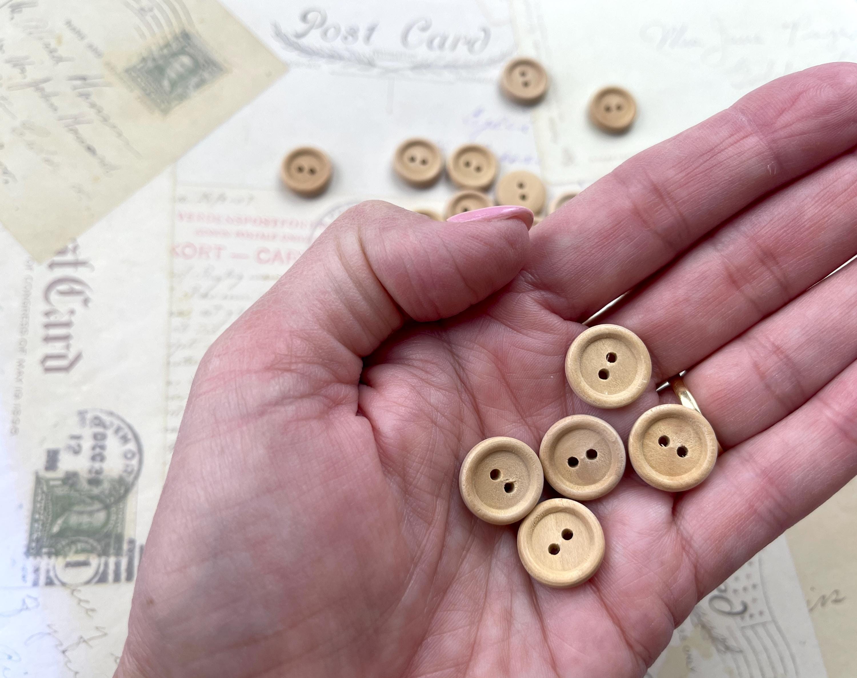 Half Inch Button Round Wooden Buttons, Half Inch, 15mm - Pack of 30 - Etsy