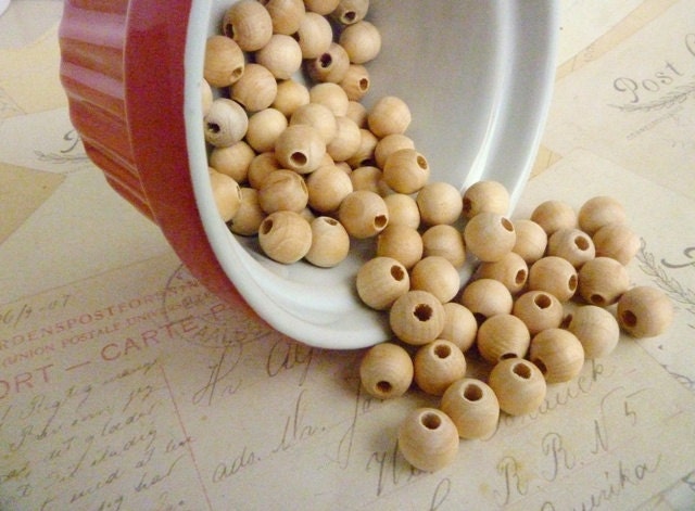 Wooden Round Beads, Colour Choice craft bead, many colours
