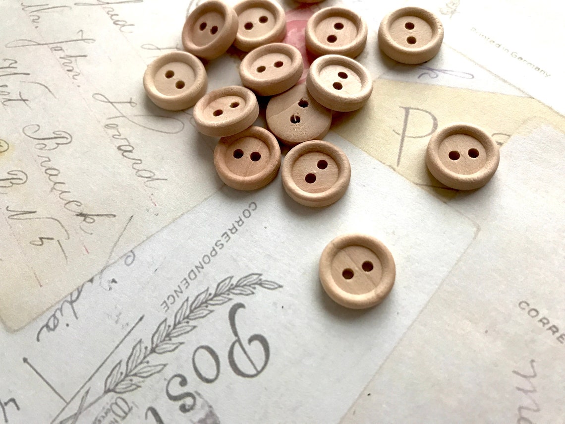Small Round Button SMALL Round Wooden Buttons - 13mm - Etsy