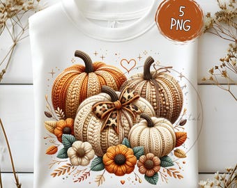 Thanksgiving Pumpkin PNG Bundle, Christian Fall Design (Digital Download)