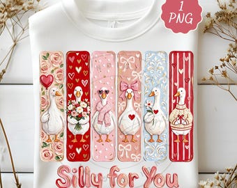 Valentine Goose png, Pink Geese Happy Valentines Day Sublimation Design Love and Kiss Digital Download, Hand painted png design
