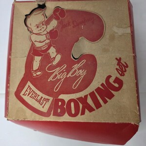 Vintage 1950s Everlast Jack Dempsey Childrens Boxing Gloves Facsimile