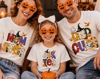 Halloween Family Matching Comfort Colors Shirts,Dadcula Momster Halloween T-shirt, Custom Halloween Group Sweatshirt