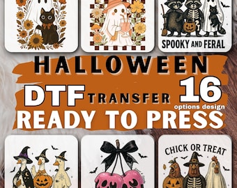 Transfert DTF citrouille d'Halloween : impression par transfert à chaud prête à l'emploi