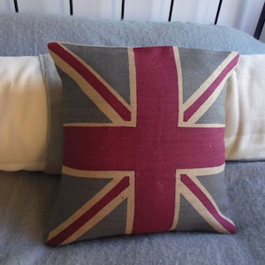 hand made New rustic union jack flag cushion cover
