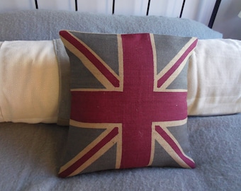 hand made New rustic union jack flag cushion cover
