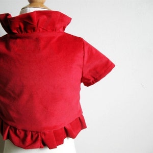 Ruffle Bolero pattern and tutorial PDF 12m-5T perfect for the holidays DIY jacket sweater shrug image 5
