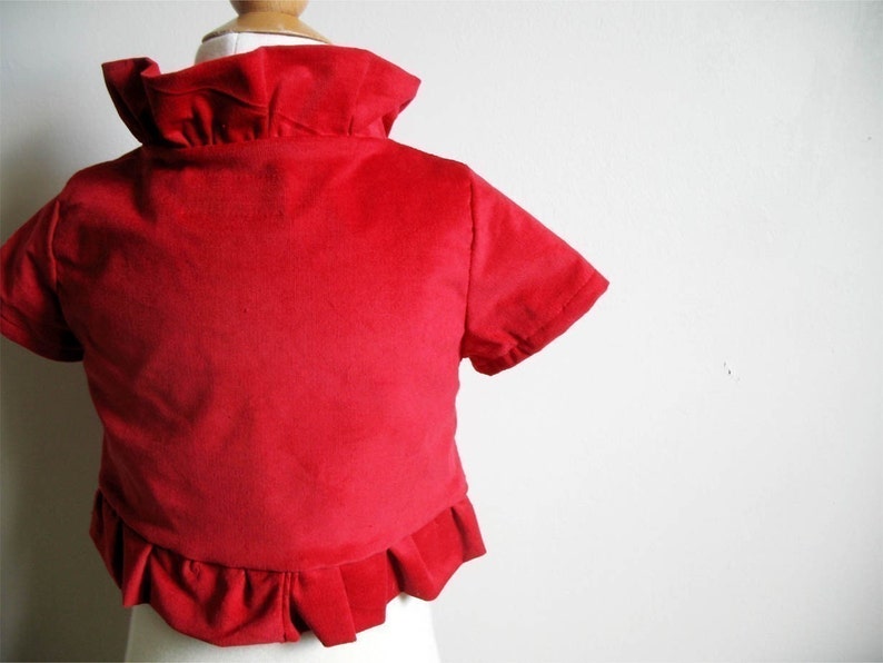 Ruffle modèle Bolero et tutoriel PDF 12m-5 t est parfait pour le vacances bricolage veste pull haussement d'épaules image 5