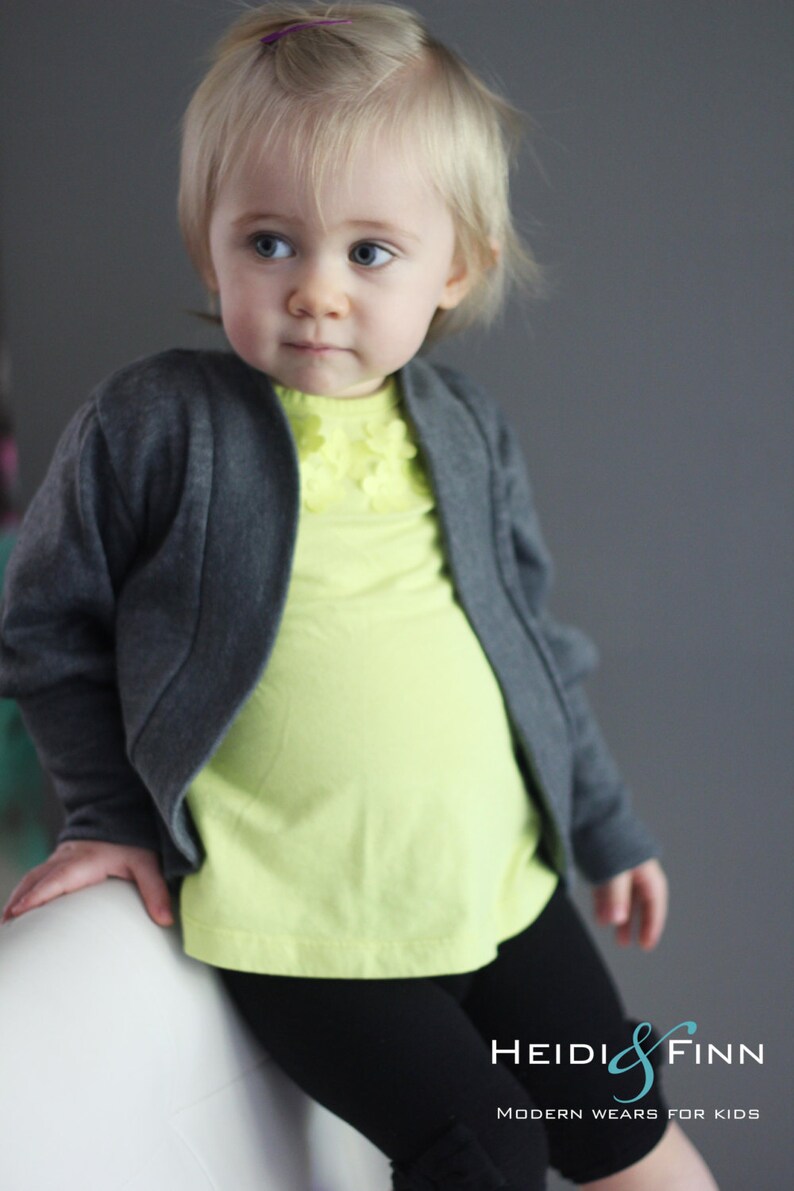 Slouchy Cardigan pattern and tutorial PDF 12m 12y easy sew Etsy