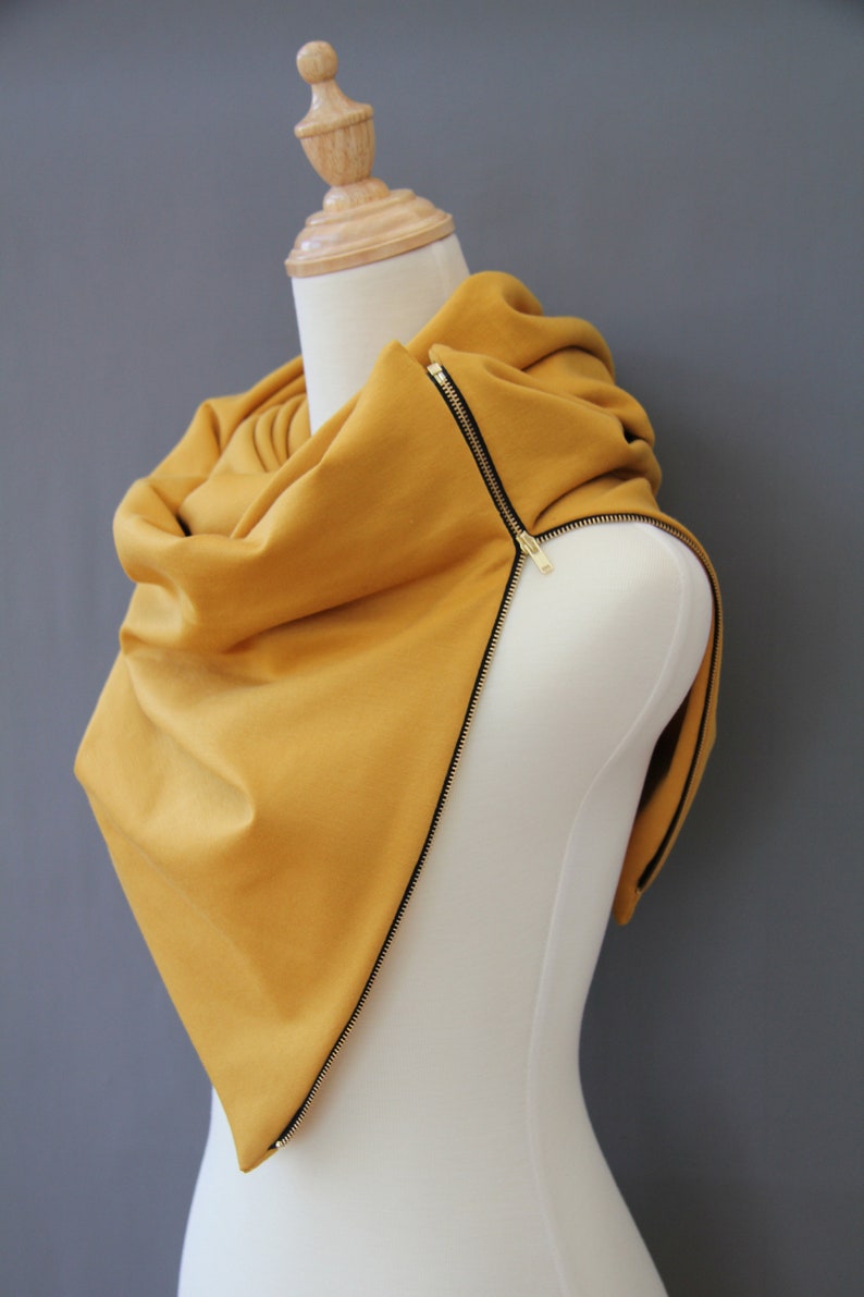 Zipper Wrap Scarf Scarf Sewing Pattern Triangle Wrap Scarf Etsy