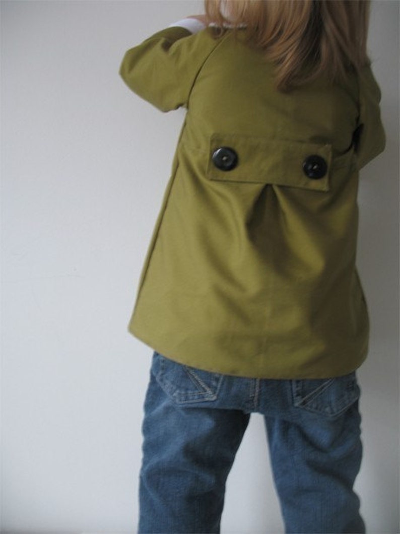 Chic Everyday Coat pattern and tutorial PDF 12M-6T easy sew epattern jacket image 2