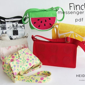 Finchley messenger bag child bag purse backpack carrier BONUS wallet sewing pattern pdf image 1
