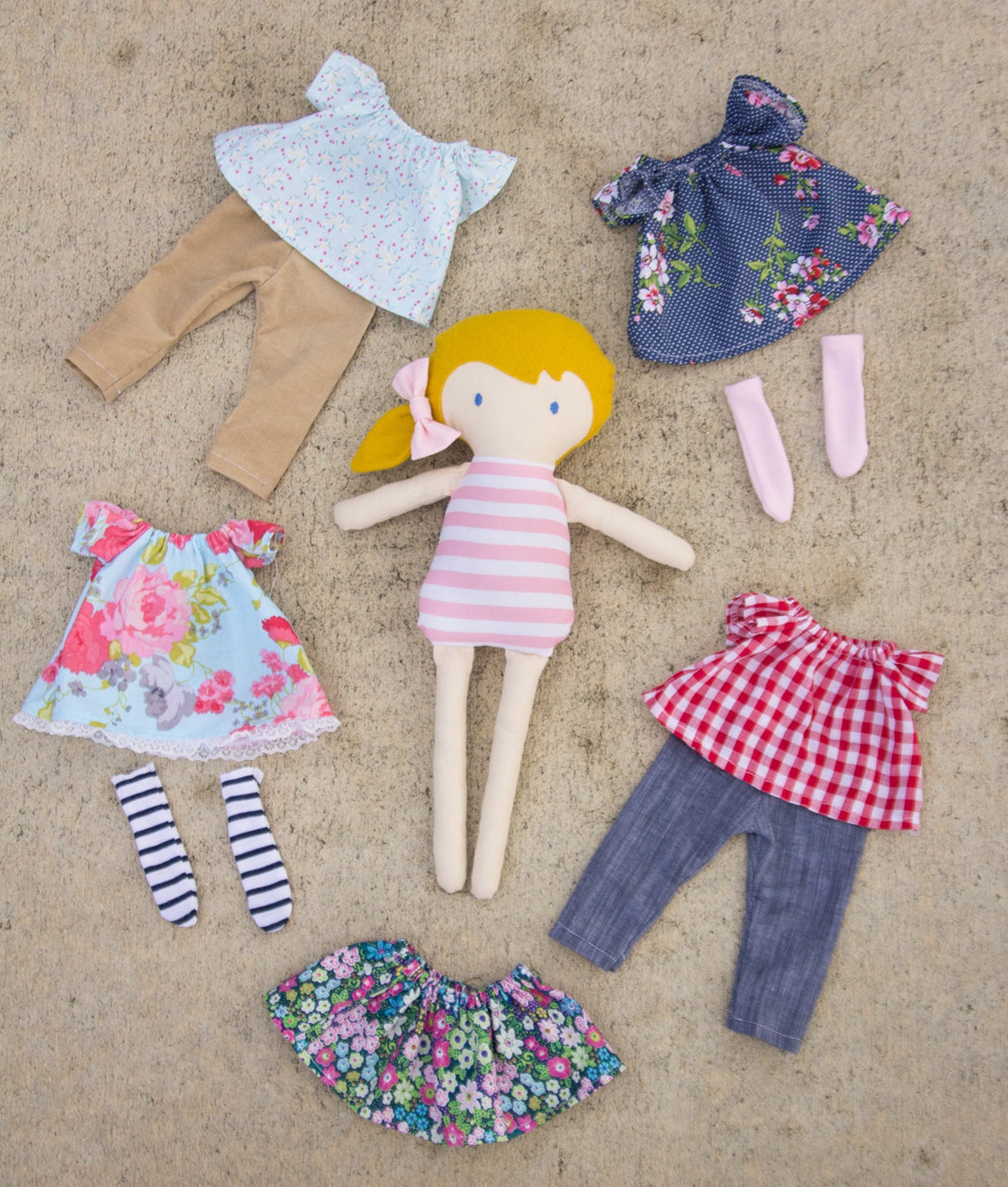 Mini Pals DRESS UP Set 1 Soft Rag Doll Sewing Pattern - Etsy