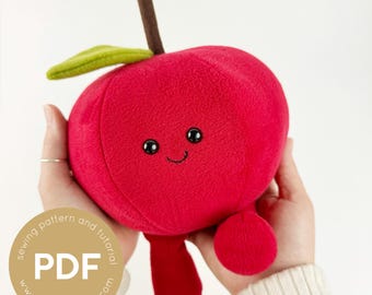 Apple Plush Sewing Pattern: Beginner-Friendly Fruit Toy (PDF Pattern)