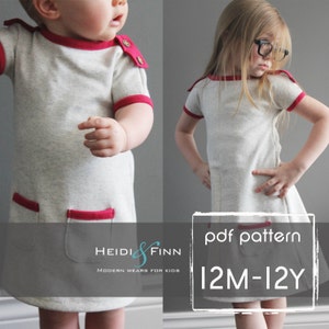 PlayDay Dress PDF pattern and tutorial 12m-12 EASY SEW tunic dress jumper