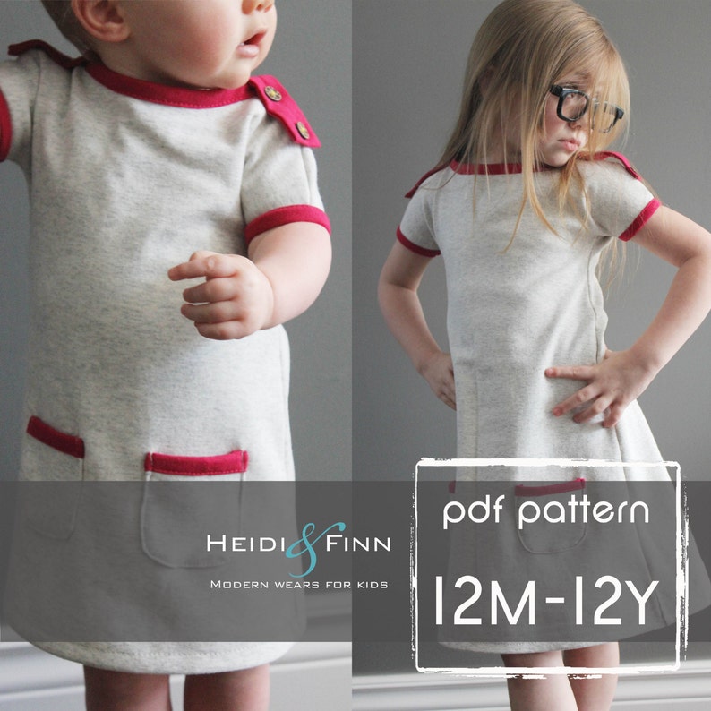 Playday Dress PDF Pattern and Tutorial 12m-12 EASY SEW Tunic - Etsy