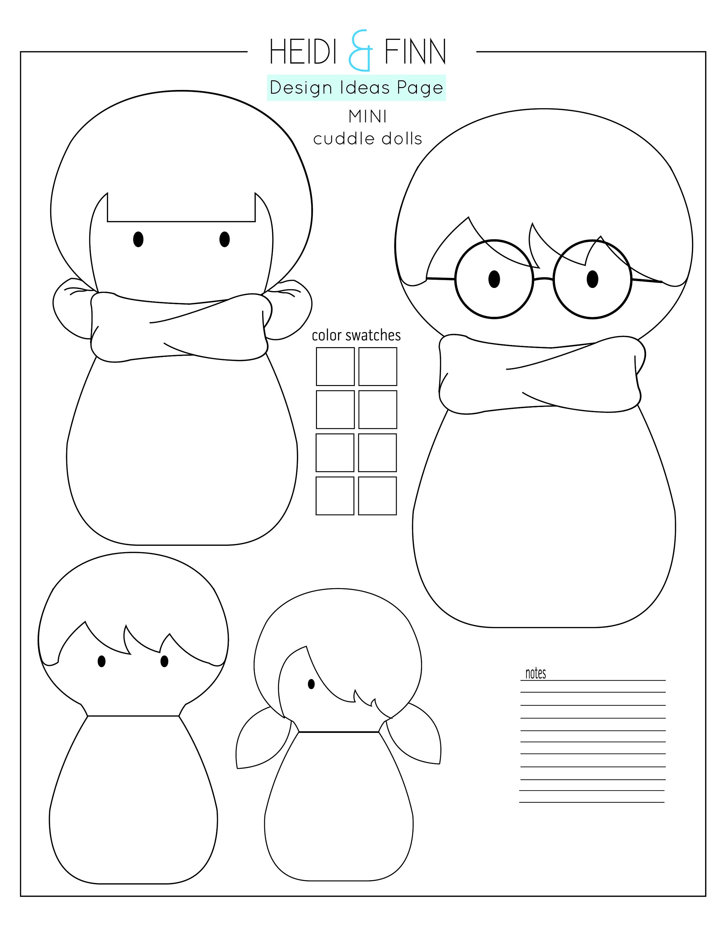 Cuddle Body Pattern MINI Cuddle Dolls, Cuddle Doll Pattern, Doll Pdf Sewing Pattern, Soft ...