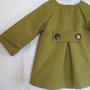 Chic Everyday Coat pattern and tutorial PDF 12M-6T easy sew epattern jacket image 5